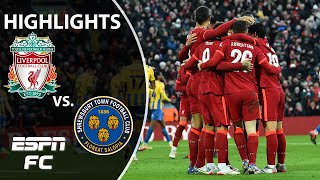 Liverpool takes down Shrewsbury after going a goal down  FA Cup Highlights  ESPN FC [upl. by Brosy]