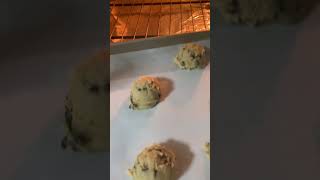 Making chocolate chip cookies 🍪 baking ￼ [upl. by Imoen149]