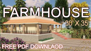 Beautiful Farmhouse Design Walkthrough  30x35 1000 sqft Low Budget farmhouse with interior design [upl. by Calder562]