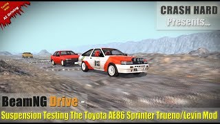 BeamNG Drive  Suspension Testing The Toyota AE86 Sprinter TruenoLevin Mod [upl. by Aihtnamas522]