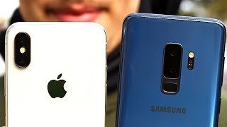 Galaxy S9 Plus vs iPhone X Camera Comparison [upl. by Akirahs]