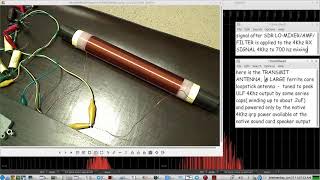 Ferrite Rod Transmit Antenna for the 4 Khz VLF BAND  CW Morse Code Transmit example  RX antloop [upl. by Shauna]