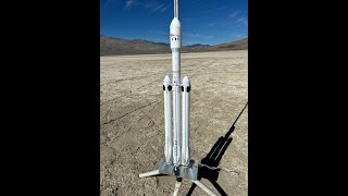 SpaceX Falcon Heavy 165 scale flight 20  Worlds 1st model w 28 motors amp two stages FAIL CATO [upl. by Levey167]