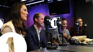 The Duke and Duchess of Cambridge surprise Radio 1s Adele Roberts [upl. by Franni]