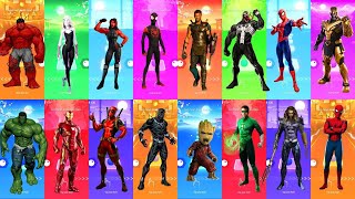 Marvel vs DC Tiles Hop EDM Rush Megamix 23 Epic Hero Showdown [upl. by Norward234]