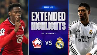 Lille vs Real Madrid Extended Highlights  UCL League Phase MD 2  CBS Sports Golazo [upl. by Ydnyl]