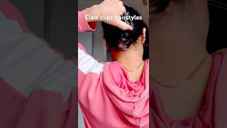 long hair hairstyles with claw clips shorts youtubeshorts clawcliptutorial curly [upl. by Ellehcyt189]