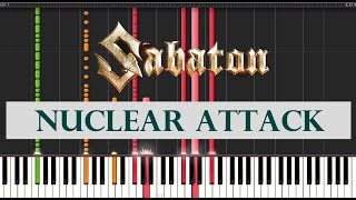 Sabaton  Nuclear Attack Piano Sheet Tutorial Synthesia Band Score Guitar Bass Drum [upl. by Aicemak]