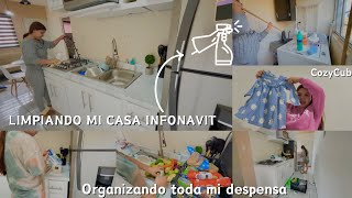 LIMPIEZA DE MI CASA PEQUEÑA DE INFONAVIT  Pedí mi despensa a domicilio  Cambios de alimentación 😩 [upl. by Adnolohs572]