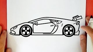 COMO DESENHAR UM CARRO LAMBORGHINI [upl. by Hildie]