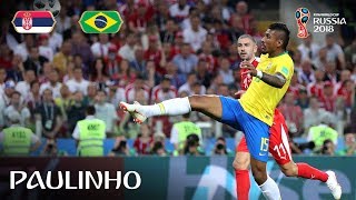 PAULINHO Goal  Serbia v Brazil  MATCH 41 [upl. by Reel]