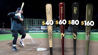 DOES PRICE MATTER ON WOOD BATS  40 vs 60 vs 80 vs 160 vs 300 Wood Bat Review [upl. by Bresee]