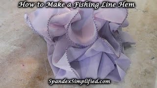 How to Sew a Fishing Line Hem figure skating dresses and dance costumes [upl. by Schonfield]