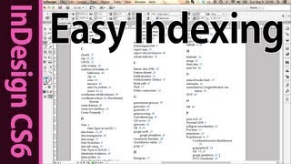 InDesign cs6 Indexing  Tutorial on how to create an Index for your Book [upl. by Lejeune]