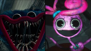 Huggy Wuggy JUMPSCARE vs Mommy Long Legs JUMPSCARE Poppy Playtime Chapter 2 [upl. by Seavey406]