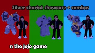 Silver Chariot showcase  combos n the jojo game [upl. by Yeliah]