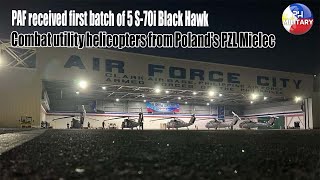 PAF received first batch of 5 S70i Black Hawk Combat utility helicopters from Polands PZL Mielec [upl. by Analle960]