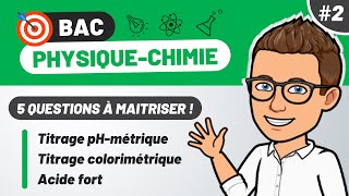 BAC 🎯 PHYSIQUE  CHIMIE  Terminale Spécialité  Titrages pHmétrique amp colorimétrique [upl. by Rozamond]