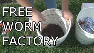 How to build a FREE Worm Factory for Vermicomposting [upl. by Shumway]