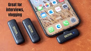 Review Boya wireless iPhone Mic BYWM3T2D2 [upl. by Henarat156]