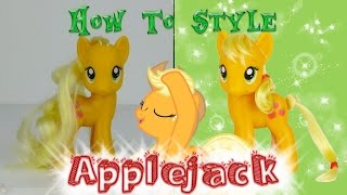 MLP Applejack Hair Styling Tutorial  How to Style Applejack  MLP Custom [upl. by Pitts950]