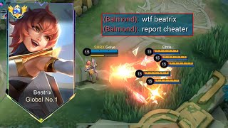 GLOBAL BEATRIX DAMAGE HACK BUILD FOR SOLO RANK must try this [upl. by Kimon867]