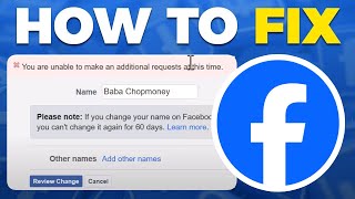 How to Fix quotCant Change Facebook Page Namequot Problem in 2024  StepbyStep Troubleshooting Guide [upl. by Sall]