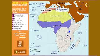 Learn the geographic regions of Africa [upl. by Cantlon]