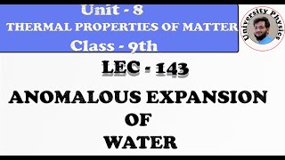 Anomalous expansion of water  why water shows anomalous behaviour [upl. by Bravin]