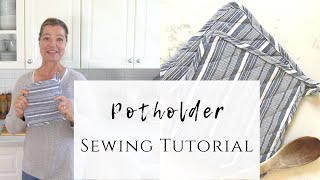 How to Sew Potholders [upl. by Ahsilat]