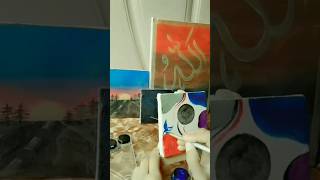 Painting on canvas easy painting youtube art viralshorts [upl. by Hanauq626]