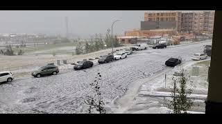 Hail in Calgary [upl. by Heyward]