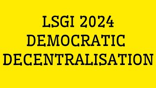 DEMOCRATIC DECENTRALISATION \\ PAPER II \\ SECRETARIAT ASSISTANT\\KERALA PSC [upl. by Marcy]