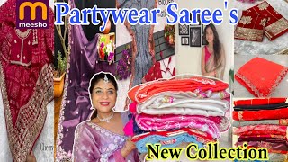 MEESHO😍TrendingViral Saree Haul Meesho GeorgetteSilkChiffonGotta patti Saree HaulmeeshoSaree [upl. by Massimiliano]