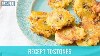 Recept Tostones Van Groene Bakbananen [upl. by Teyut]