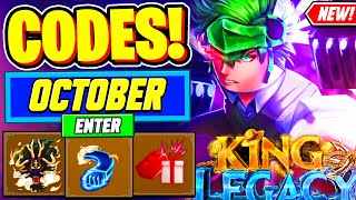 ⚠️New⚠️ ALL WORKING CODES For King Legacy In October 2024  Roblox King Legacy Codes 2024 [upl. by Kamin]