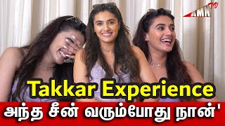 Heroine Divyansha Kaushik Exclusive Interview Takkar Movie Working Experience [upl. by Ilahsiav]