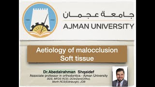 aetiology of malocclusion soft tissue [upl. by Hcire]