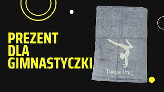 Prezent dla gimnatyczki  personalizowany ręcznik szybkoschnący z własnym haftem [upl. by Anwahsad]