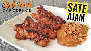 Sate Ajam Maken  Kipsate Recept  Sate Ayam Recept  Indonesische Keuken  Indonesisch Koken [upl. by Allebara]