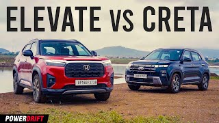 Hyundai Creta vs Honda Elevate  Which One For You  PowerDrift [upl. by Albright400]