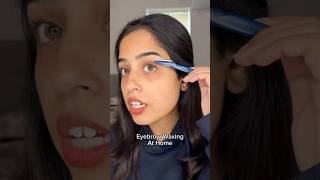 Eyebrow waxing at home for beginners😍 skincare shorts [upl. by Tutt]