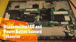 Lenovo Thinkpad T460s T470s Disconnecting LED and Power Button Subcard [upl. by Nanji]