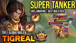 TIGREAL BEST BUILD 2024  TOP GLOBAL TIGREAL GAMEPLAY  MOBILE LEGENDS✓ [upl. by Enileda]