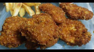 Kintaki Chicken دجاج كينتاكي المقرمش مع الوصفة السرية الخاصة بالمطاعم [upl. by Enerehs]