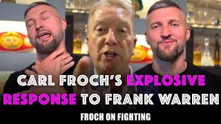 “Bricktop the atmosphere is DREADFUL” Froch fires back at Frank Warren [upl. by Eglanteen]