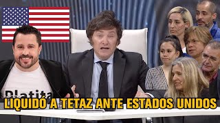 MILEI DESTROZÓ A TETAZ ANTE TODO ESTADOS UNIDOS 🇺🇸  Cátedra Libre [upl. by Bomke359]