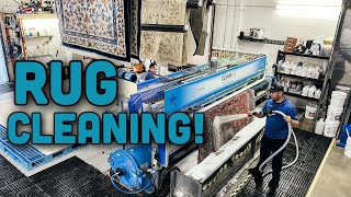 Our Rug Cleaning Plant Satisfying cleaning [upl. by Ahsilac382]