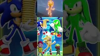 SONIC THE HEDGEHOG 🆚 KNUCKLES 🆚 SONIC GOLD TILES HOP COFFIN DANCE SONG [upl. by Calida]