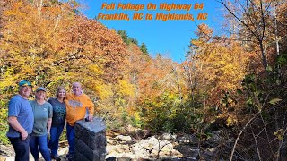 BEAUTIFUL Fall Drive amp Waterfalls Franklin NC to Highlands NC [upl. by Annaxor]